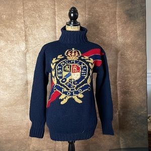 VINTAGE Ralph Lauren 100% Wool Sweater - Dark Academia Dreams!